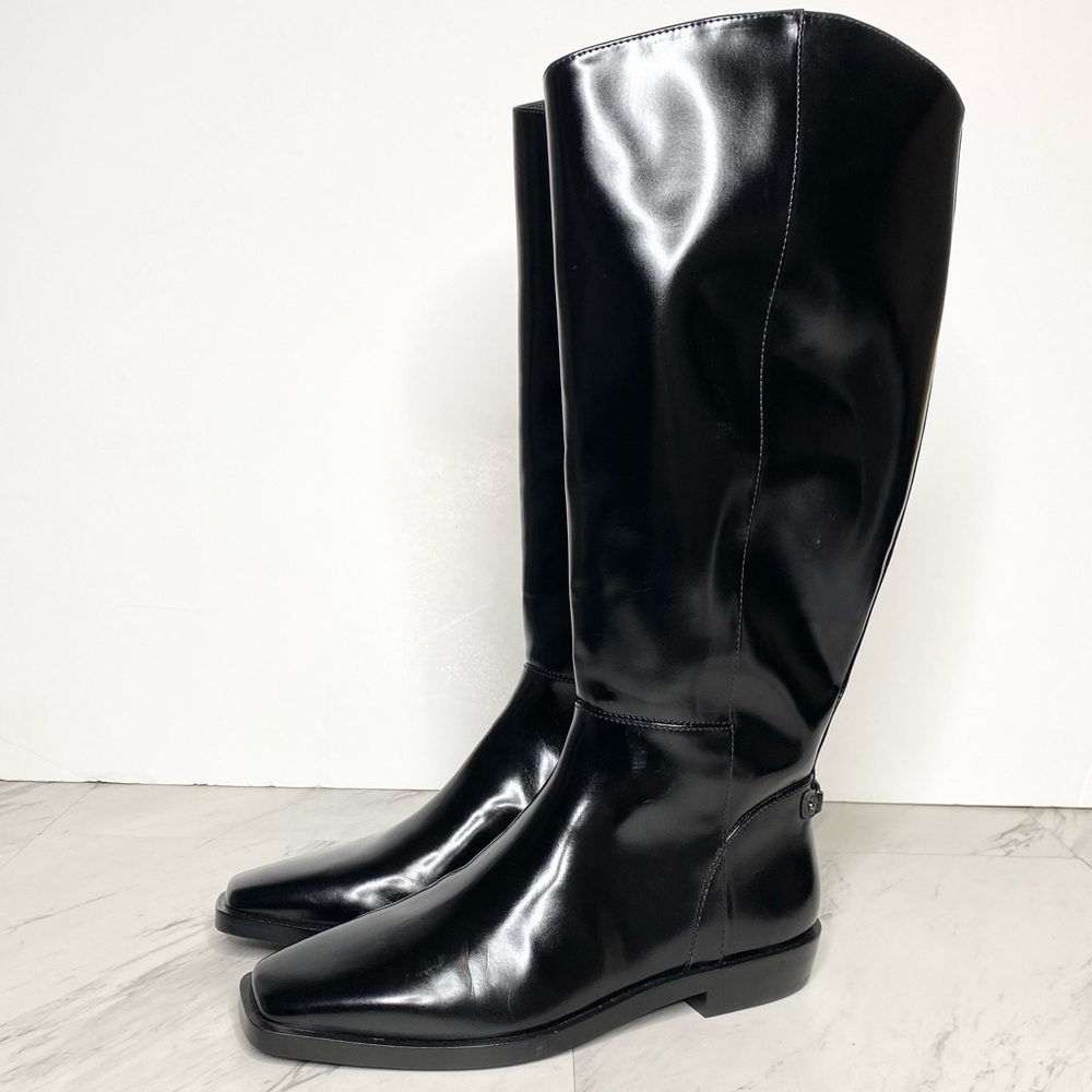 New! Sam Edelman Cesar Black Tall Riding Boot 6 ATH